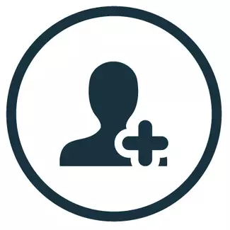 Icon mit Person und Plus-Symbol